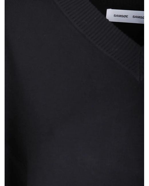 Samsøe & Samsøe Black Salissy V-Neck Sweater