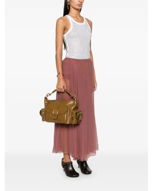 Chloé Brown Camera Tote Bag