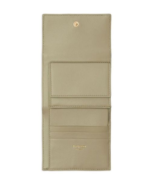 Burberry Blue Check-Pattern Fold-Over Wallet