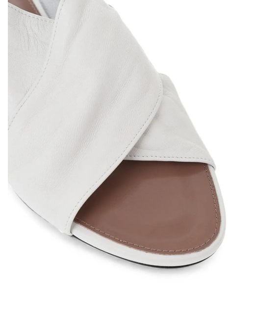 Paris Texas White Maria Crossover-Strap Sandals