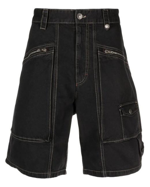 Isabel Marant Black Solid Shorts for men