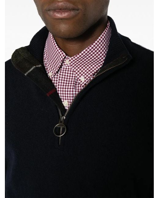 Barbour Blue Wool Sweater for men