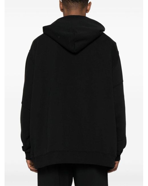 MM6 by Maison Martin Margiela Oversized Hoodie Black In Cotton