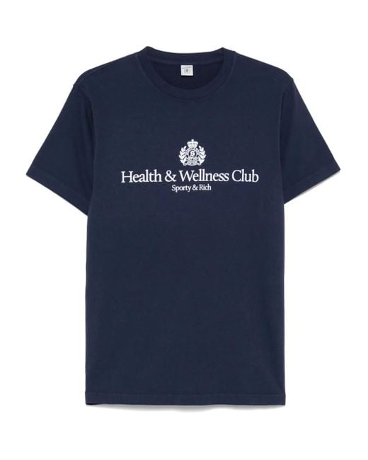 Sporty & Rich H&w Crest Tシャツ Blue