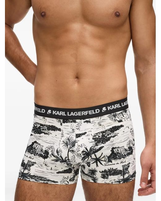 Karl Lagerfeld Blue Villa La Vigie Boxers for men