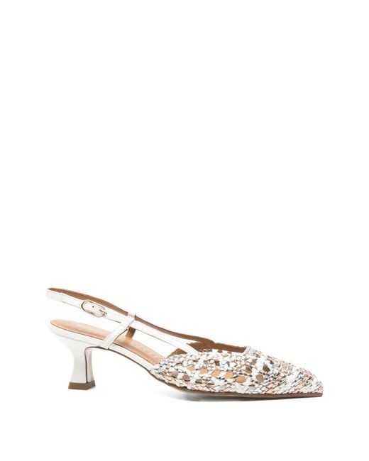 Pedro Miralles White Pointed-Toe Mules