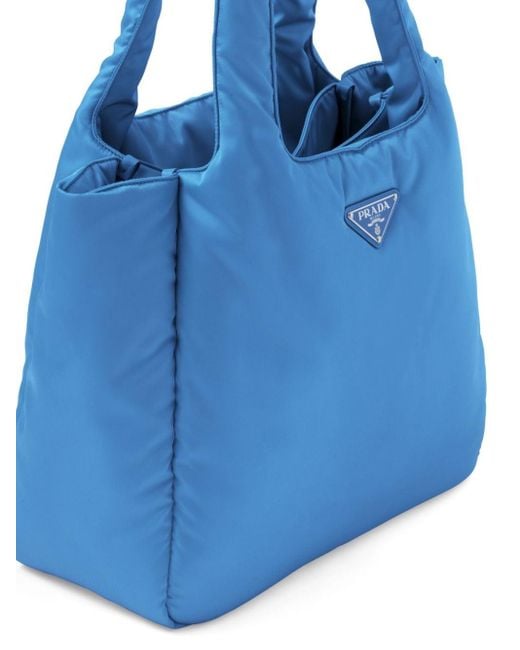 PRADA＊Large padded Re-Nylon tote bag トートバッグ＊送料込 prada-blue-Large-Re-Nylon-