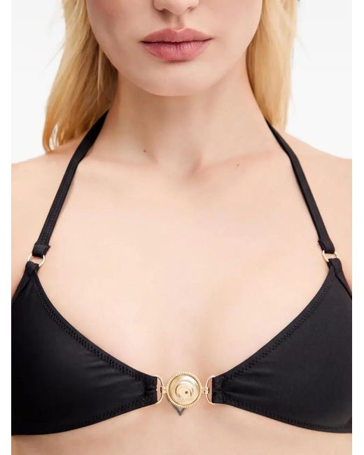 MARINE SERRE Natural Side-Tie Bikini Set