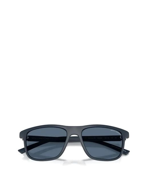 ARMANI EXCHANGE Blue Rectangle-Frame Sunglasses for men