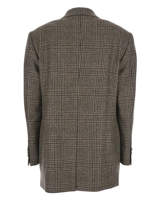 Tagliatore Gray Cecily Checked Single-Breasted Blazer