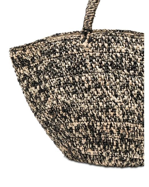IBELIV Metallic Ela Woven Top Handle Tote Bag