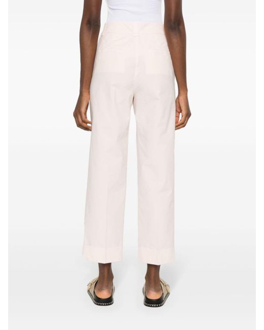 Peserico Pink Pressed-crease Straight Trousers