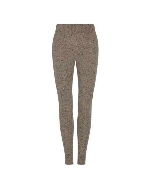 The Row Gray Mumuka Ribbed Leggings
