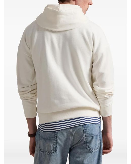 Polo Ralph Lauren White Long-Sleeve Hoodie for men
