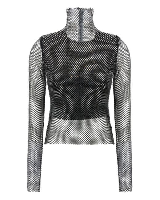 Sportmax Top Verfraaid Met Stras in het Black