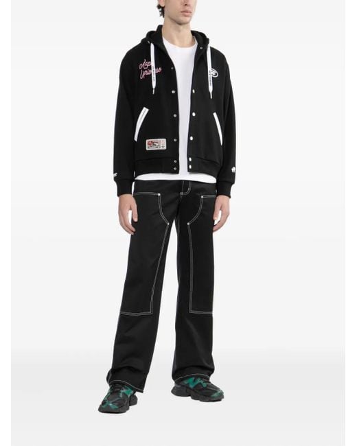 Aape By A Bathing Ape Black Moonface Bomber Jacket for men