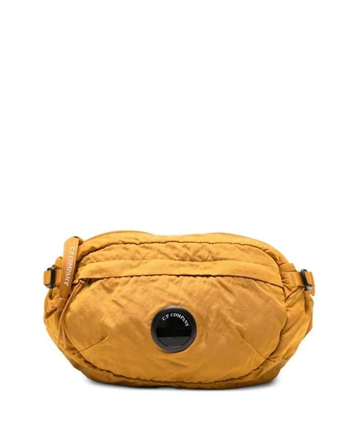 C P Company Orange Logo-Patch Belt Bag for men