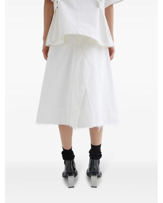 Jil Sander パネル デニムスカート White