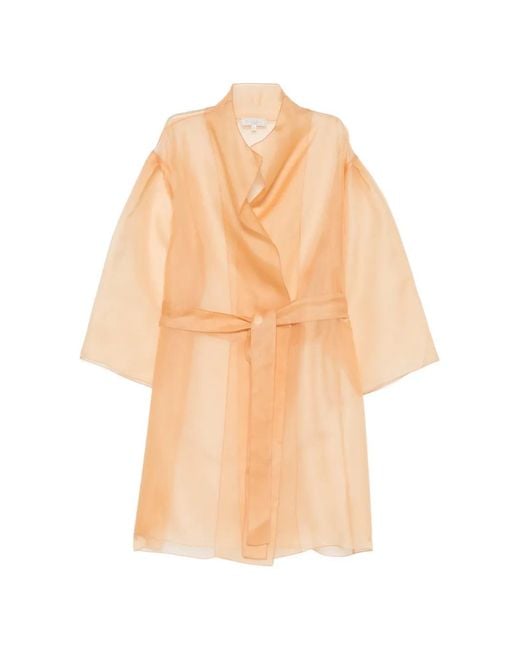 Antonelli White Belted Wrap Double-Breasted Coat