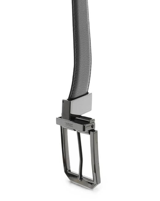 Zegna White Metal-Buckle Belt for men