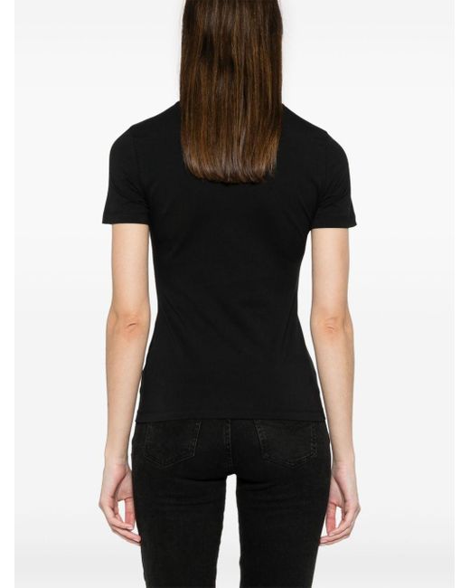 T-shirt con glitter di Just Cavalli in Black
