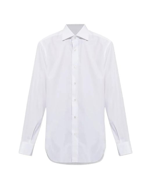 Brioni White Long-Sleeve Shirt for men