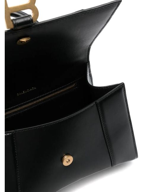 Balenciaga Black Small Hourglass Top-Handle Bag