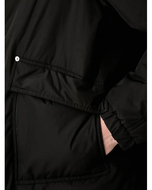 Karl Lagerfeld Black Hooded Raglan-Sleeve Jacket for men