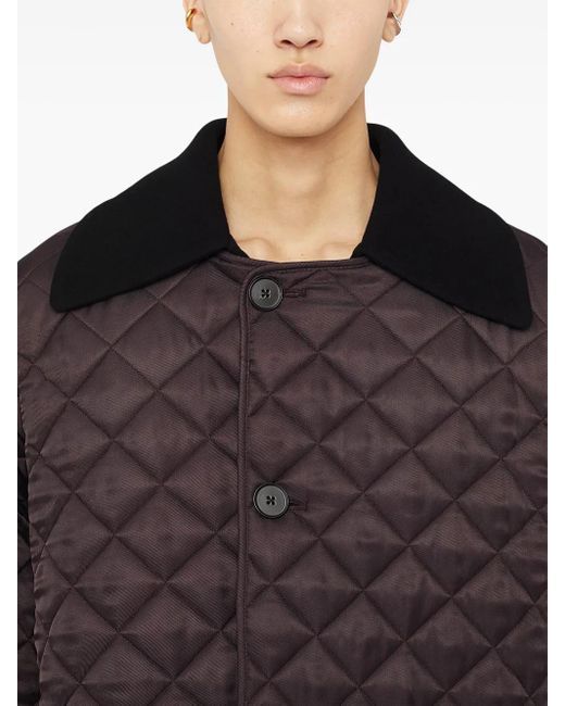 Jil Sander Brown Quilted Viscose Oversized Jacket for men