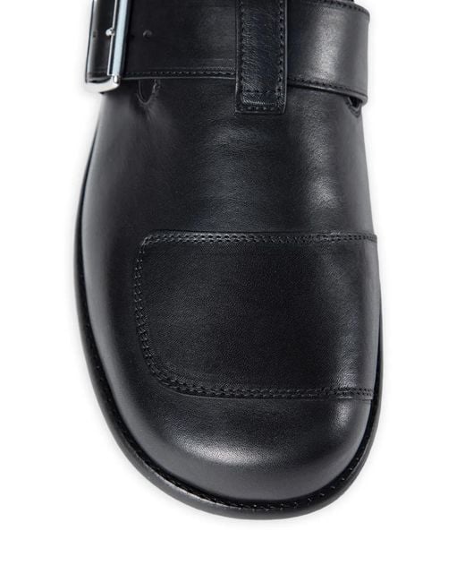 Ann Demeulemeester Black Buckle Leather Sandals for men