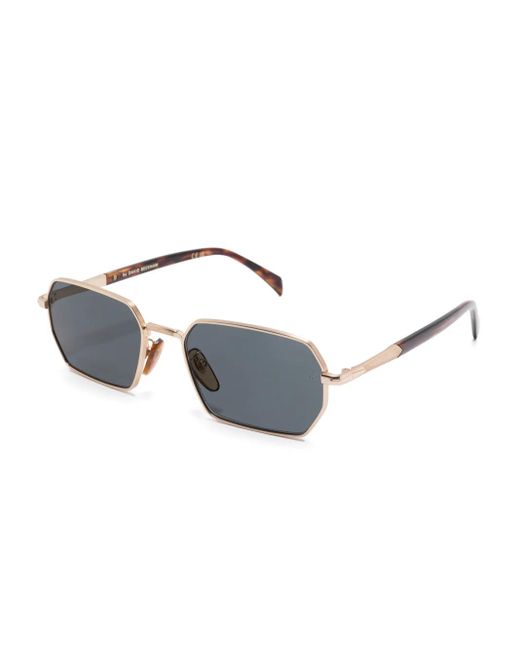 David Beckham Gray Geometric-Frame Sunglasses for men