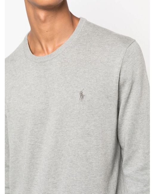 Polo Ralph Lauren Gray Logo Sweater for men