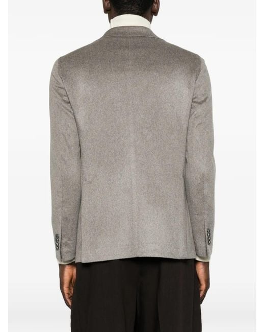 Tagliatore Gray Notched-Lapel Single-Breasted Blazer for men