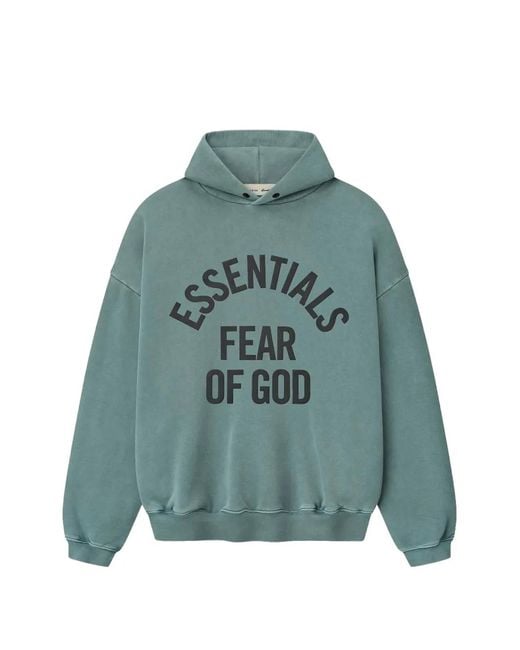 Fear Of God Green Campus 90S Logo-Print Hoodie for men