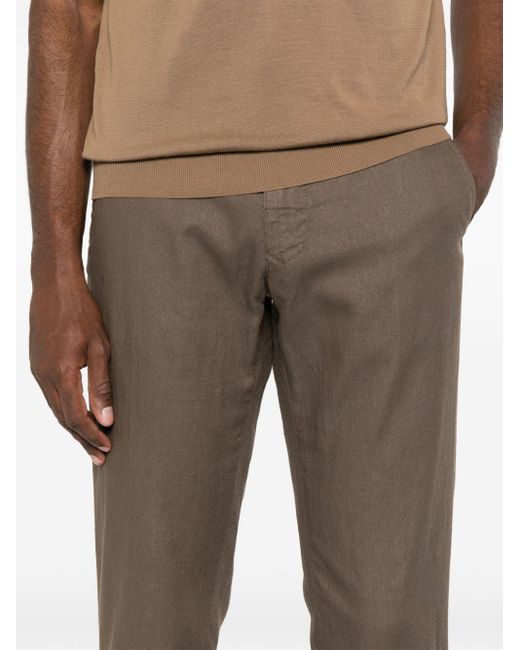 Pantalones con logo bordado Incotex de hombre de color Gray