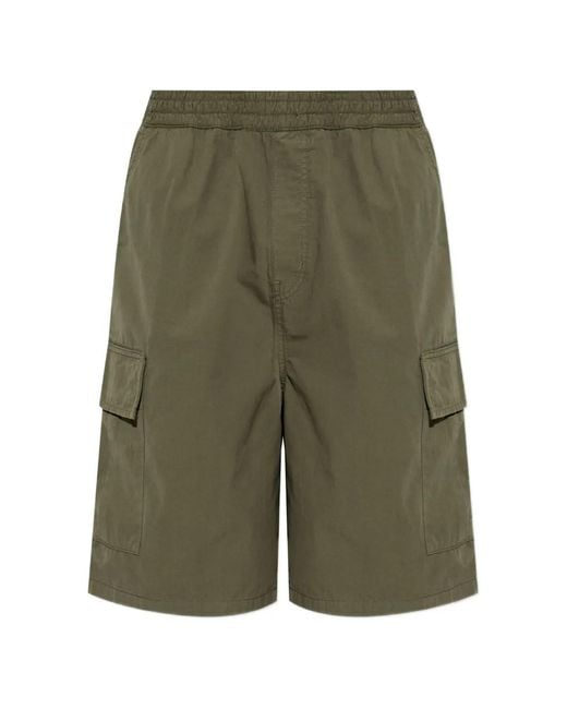 Carhartt Green Mandler Elasticated-Waist Cargo Shorts for men