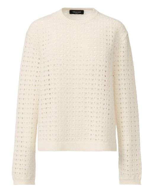 Fabiana Filippi Natural Open-Knit Jumper