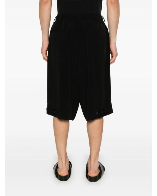 Shorts Con Decorazione di Yohji Yamamoto in Black da Uomo