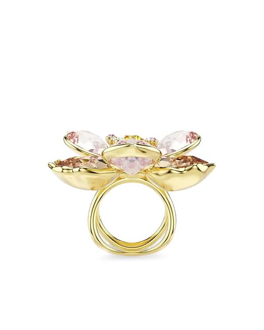 Swarovski Metallic Idyllia Flower-Motif Ring