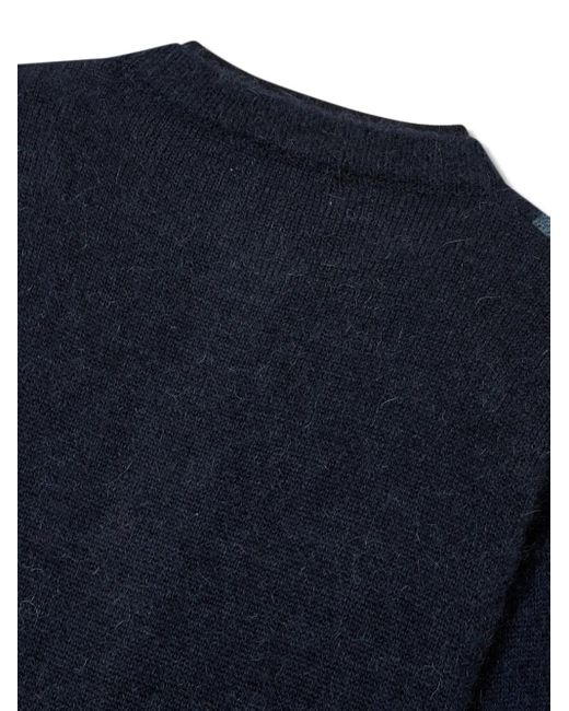 Studio Tomboy X Blue Colour-Block Cardigan