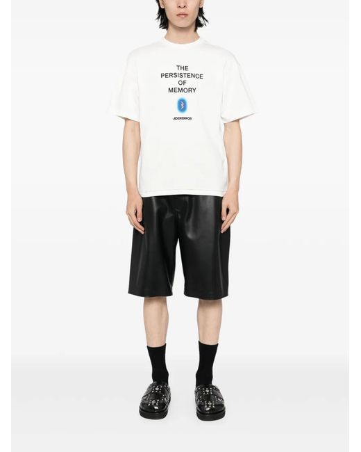 Adererror White Crew-Neck T-Shirt for men