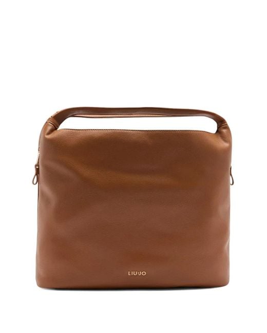 Liu Jo Brown Faux-Fur Shoulder Bag