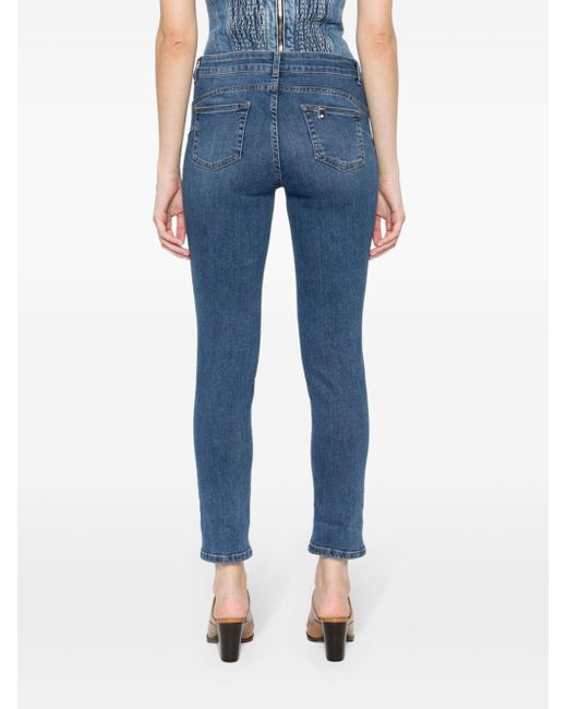 Liu Jo Blue Mid-rise Skinny Jeans