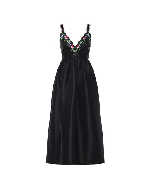 Celiab Women's Black Selena Floral-Trim Dress - www.rajagirimanappuram.com