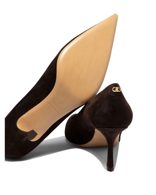 Zapatos Elydea con tacón de 70 mm Ferragamo de color Brown