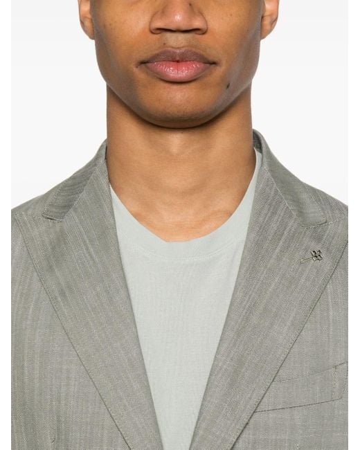 Tagliatore Twill Blazer in het Gray voor heren