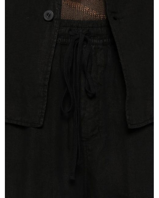 Thom Krom Black Drawstring Trousers for men