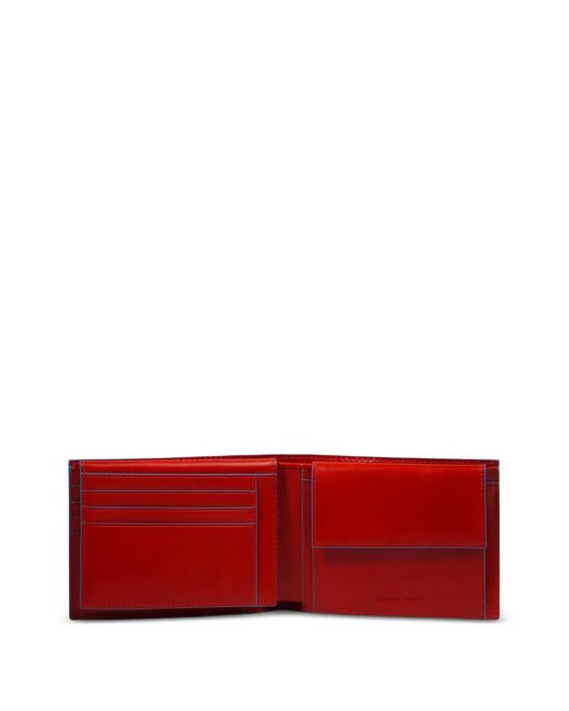 Piquadro Red Logo-Lettering Wallet for men