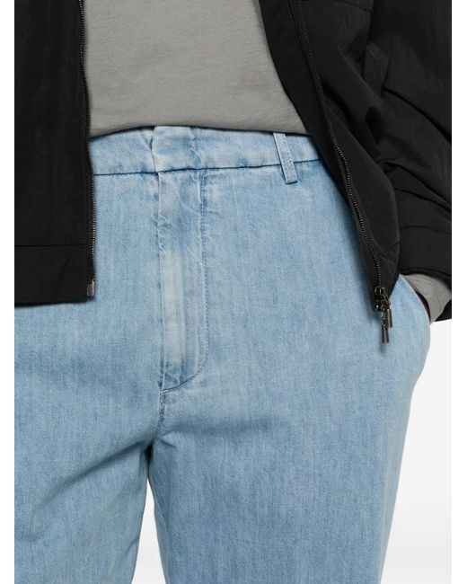 Dondup Blue Jean Droit À Effet Délavé for men
