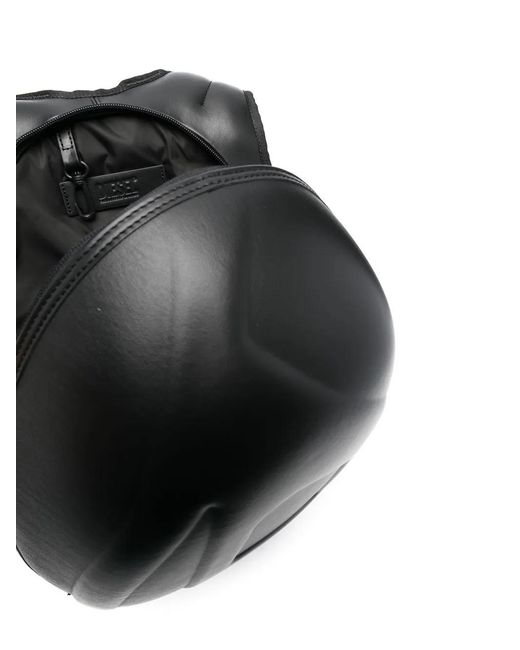 DIESEL Black 1dr-pod Leather-blend Backpack for men